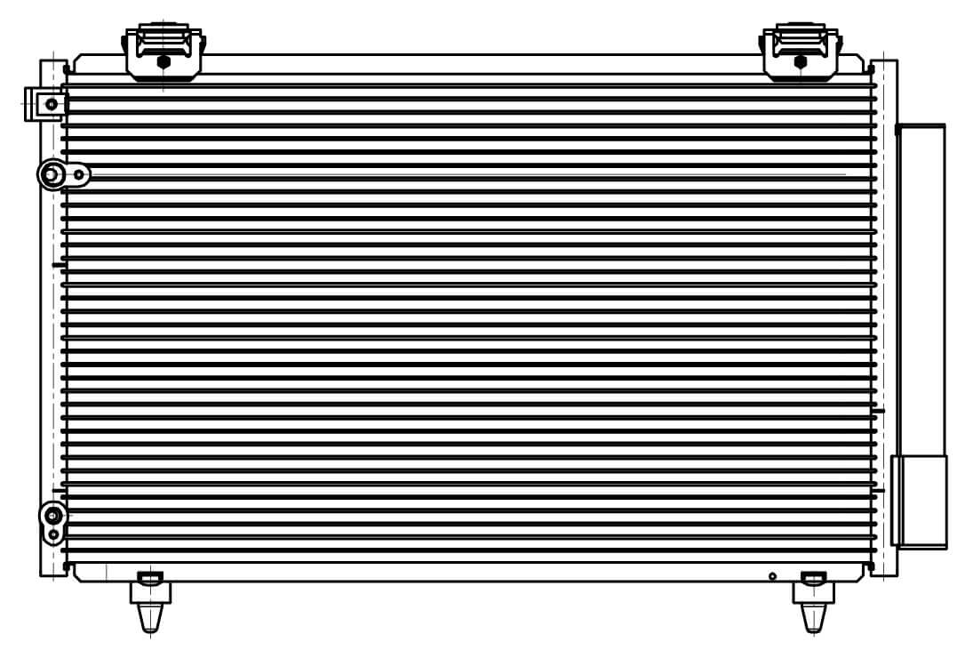 Радиатор кондиц. для а/м Toyota Avensis (03-) 1.6/1.8i/2.0D (LRAC 1909)